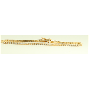 18K Rose Gold Round Cut Diamond Tennis Bracelet (1.48 Ct,G Color,Vs Clarity)