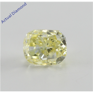 Cushion Cut Loose Diamond (0.52 Ct, Natural Fancy Yellow, VS2) GIA Certified