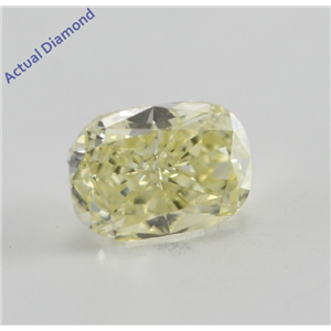 Cushion Cut Loose Diamond (0.48 Ct, Natural Fancy Yellow, VS2) GIA Certified