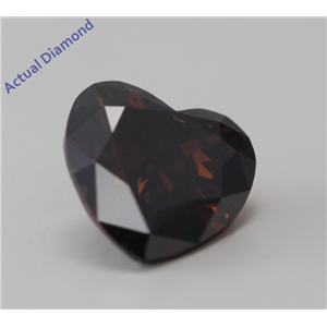 Heart Cut Loose Diamond (1.59 Ct, Natural Fancy Dark Orangy Brown, SI1) GIA Certified