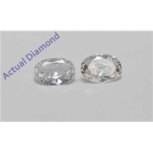 A Pair of Oval Cut Loose Diamonds (0.78 ct Ct, H Color, SI1 Clarity)
