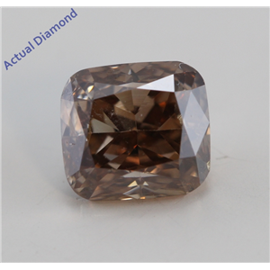 Radiant Cut Loose Diamond (1.01 Ct, Natural Fancy Deep Brown Color, SI2 Clarity) IGI Certified