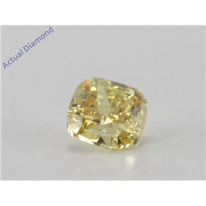 Cushion Cut Loose Diamond (0.36 Ct, Natural fancy intense yellow Color, vs2 Clarity) IGL Certified