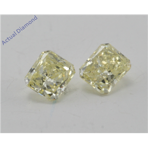 A Pair of Radiant Loose Diamonds (0.46 Ct, Natural fancy intense yellow Color, si1,si1 Clarity) IGL Certified