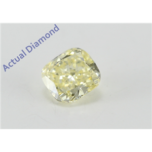 Cushion Cut Loose Diamond (0.33 Ct, Natural Fancy Yellow Color, VS2 Clarity) GIA Certified