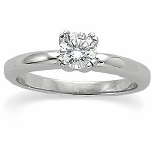Round Diamond Solitaire Engagement Ring 14k White Gold (0.7 Ct, e Color, VS1 Clarity) WGI Certified
