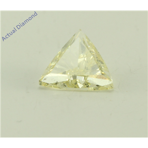 Triangle Cut Loose Diamond (0.58 Ct, Natural Fancy Color Light Yellow Color, SI1 Clarity) GIA Certified