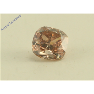 Cushion Cut Loose Diamond (0.33 Ct, Natural Fancy Brown Pink Color, Si2 Clarity) Gia Certified