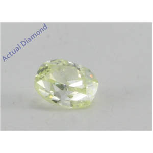 Oval Cut Loose Diamond (0.28 Ct, Natural Fancy Color Light Green Yellow Color, VVS1 Clarity) GIA Certified