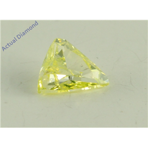 Triangle Cut Loose Diamond (0.2 Ct, Natural Fancy Green Yellow Color, SI1 Clarity) GIA Certified