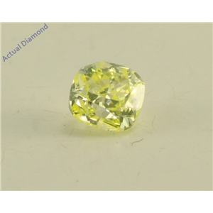 Cushion Cut Loose Diamond (0.26 Ct, Natural Fancy Green Yellow Color, SI1 Clarity) GIA Certified