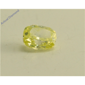 Cushion Cut Loose Diamond (0.26 Ct, Natural Fancy Green Yellow Color, SI2 Clarity) GIA Certified