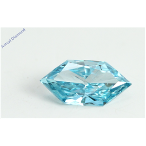Marquise Duchess Cut Loose Diamond (0.43 Ct, Light Blue(Irradiated) Color, VS2 Clarity)