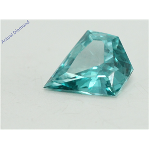Shield Cut Loose Diamond (0.44 Ct, Light Blue(Irradiated) Color, VS1 Clarity)