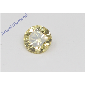 Round Cut Loose Diamond (0.17 Ct, Natural Fancy Vivid Yellow Color, VS1 Clarity) IGL Certified