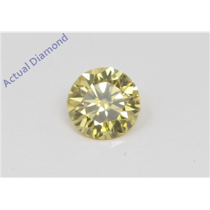 Round Cut Loose Diamond (0.19 Ct, Natural Fancy Vivid Yellow Color, VVS2 Clarity) IGL Certified
