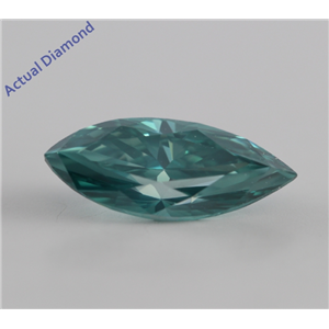 Marquise Cut Loose Diamond (1.38 Ct, Fancy Greenish Blue (Color Irradiated), VS2) IGL Certified