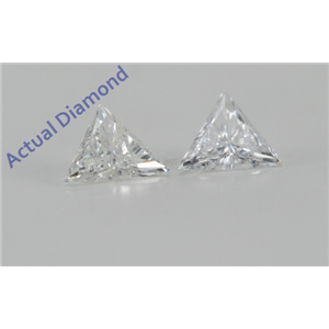 A Pair of Triangle Cut Loose Diamonds (0.24 Ct, F Color, SI2 Clarity)