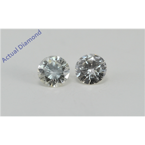 A Pair of Round Cut Loose Diamonds (0.5 Ct, I Color, VS1-VS2 Clarity)