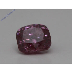 Cushion Cut Loose Diamond (0.56 Ct,Pink(Irradiated) Color,Si2 Clarity)