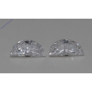 A Pair Of Half Moon Cut Loose Diamonds (0.61 Ct,E Color,Si2 Clarity)