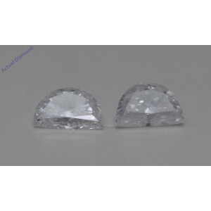 A Pair Of Half Moon Cut Loose Diamonds (0.4 Ct,D Color,Si2 Clarity)