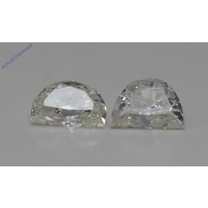 A Pair Of Half Moon Cut Loose Diamonds (0.82 Ct,J Color,Si1-Si2 Clarity)
