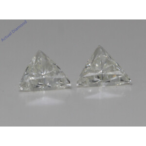 A Pair Of Trilliant Cut Natural Mined Loose Diamonds (0.51 Ct,I Color,Vs1-Vs2 Clarity)