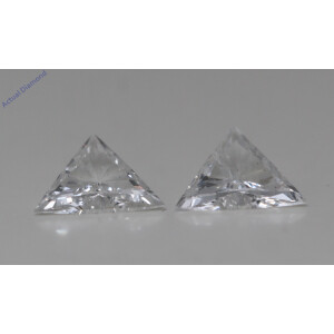A Pair Of Triangle Cut Natural Mined Loose Diamonds (0.57 Ct,F Color,Si1-Si2 Clarity)