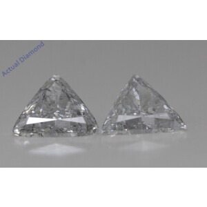 A Pair Of Triangle Cut Natural Mined Loose Diamonds (1.69 Ct,F Color,Si3 Clarity)