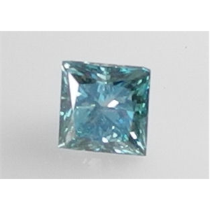 Princess Cut Loose Diamond (2.73 Ct, Ocean Blue(Color Irradiated) ,SI2(Clarity Enhanced))  