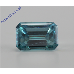 Emerald Cut Loose Diamond (1.81 Ct, Ocean Blue(Color Irradiated), SI1(ClarIty Enhanced))