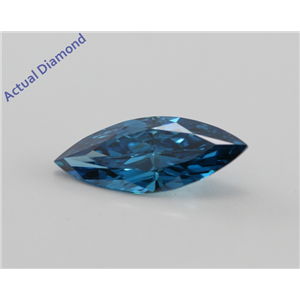 Marquise Cut Loose Diamond (0.71 Ct, Fancy Intense Ocean Blue (Color Irradiated), VS2(Clarity Enhanced)) IGL Certified
