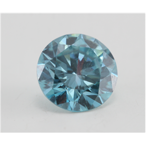Round Cut Loose Diamond (0.72 Ct, Fancy Intense Blue(Irradiated) Color, VVS2(Clarity Enhanced)

 Clarity) IGL