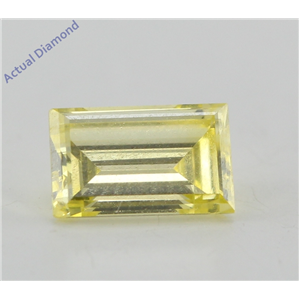 Baguette Loose Diamond (0.77 Ct, Yellow(Irradiated)) Color, VVS2(Clarity Enhanced) Clarity) IGL Certified