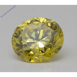 Round Natural Mined Loose Diamond (1.51 Ct Fancy Intense Yellow(Irradiated) Si1(Enhanced) Clarity) Igl