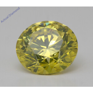 Round Natural Mined Loose Diamond (2.01 Ct Yellow(Irradiated) Si1(Enhanced Drilled) Clarity) Igl