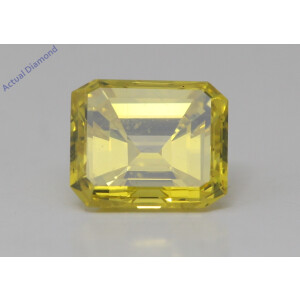 Emerald Natural Mined Loose Diamond (0.92 Ct Intense Yellow(Irradiated) Vs2(Enhanced) Clarity) Igl