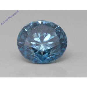 Round Natural Mined Loose Diamond (3.05 Ct,Fancy Intense Blue(Irradiated) Color,I1(Enhanced) Clarity) Igl