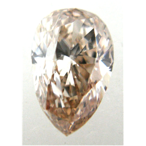 Pear Cut Loose Diamond (1.37 Ct, BROWN ORANGE Color ,VS Clarity)  