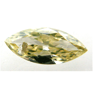 Marquise Cut Loose Diamond (0.36 Ct, NATURAL FANCY YELLOW Color ,I2+ Clarity)  