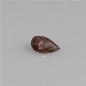 Pear Cut Loose Diamond (0.84 Ct, Brown pink(HPHT Color Treated) ,SI1)  