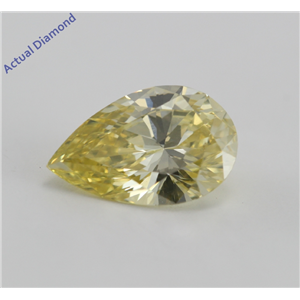 Pear Cut Loose Diamond (1.14 Ct, Yellow(HPHT Color Treated), VVS2)