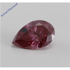 Pear Cut Loose Diamond (0.73 Ct, Purple (HPHT Color Treated), I1)