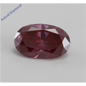 Oval Cut Loose Diamond (1.09 Ct, Purple (HPHT Color Treated), SI1)