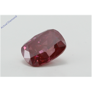 Cushion Cut Loose Diamond (2.45 Ct, Pinkish Purple(HPHT Color Treated) Color, vvs Clarity)