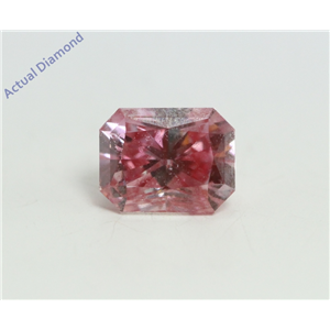 Radiant Cut Loose Diamond (0.72 Ct, Fancy Pinkish Purple(HPHT Color Treated) Color, VVS2 Clarity) IGL Certified