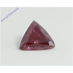Trilliant Cut Loose Diamond (0.72 Ct, Fancy Pinkish Purple(HPHT Color Treated) Color, VS1 Clarity) IGL Certified