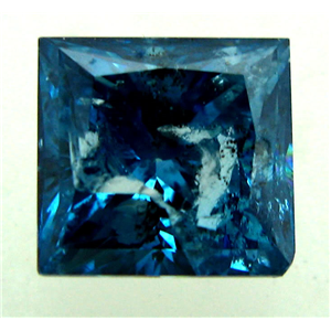 Princess Cut Loose Diamond (1.63 Ct, BLUE(COLOR IRRADIATED) Color ,I3 Clarity)  