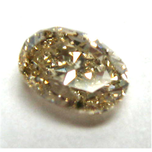 Oval Cut Loose Diamond (0.69 Ct, Light Brown ,SI2)